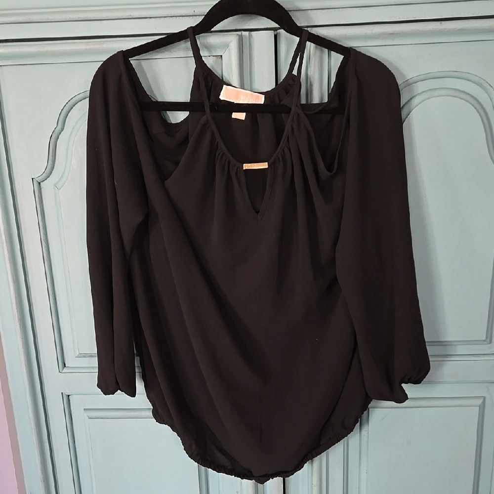 MICHAEL Michael Kors Black Cut Out Blouse
